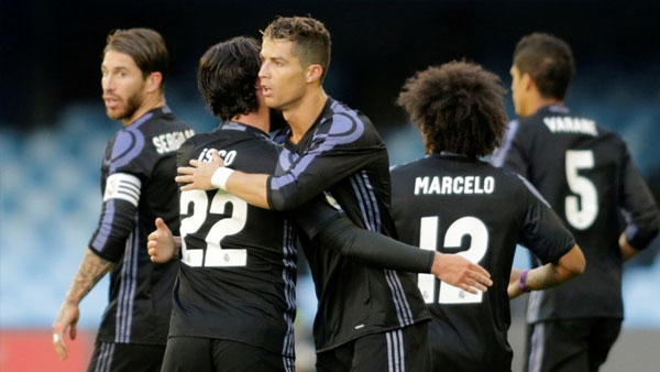 ريال مدريد يهزم سيلتا فيغو ويضع قدما على منصة التتويج